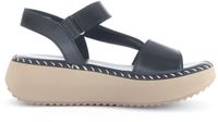 Gabor 64.593.27 Dames Plateau Sandalen Zwart Leer