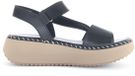 Gabor 64.593.27 Dames Plateau Sandalen Zwart Leer