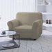 Italian Bed Linen DAHLIA Elastische bankovertrek, polyester, taupe, 1-zits