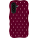 Selencia Vivid Wavy Backcover met MagSafe voor de Samsung Galaxy A37 (5G) - Happy Dots Burgundy