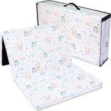 Merkloos / Sans marque Wan GmbH Opvouwbaar Reisbed Matras 60x120 cm - Dikke Matras voor Baby en Kinderen - Uilen Bedrukking