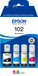 Epson 102 EcoTank Inktflessen - Multipack - Zwart, Cyaan, Magenta, Geel