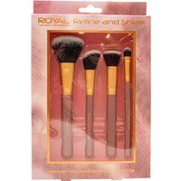 Royal Verfijnde & Glanzende Make-up Kwastenset - 4 Stuks