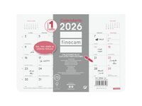Finocam Magnetische kalender, maandoverzicht, januari, december (12 maanden), magnetische koelkastkalender, chique maandplanner, wit, Spaans