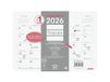 Finocam Magnetische kalender, maandoverzicht, januari, december (12 maanden), magnetische koelkastkalender, chique maandplanner, wit, Spaans