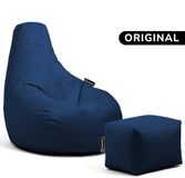 Casacomfy Premium Original - Complete Zitzak Set met Voetenbankje - Donker Blauw