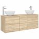 vidaXL Badkamerkast - set - 3 - st - Sonoma Eiken - 129 x 35 x 80 cm