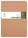 Clairefontaine 733086C Collectie Age Bag - Pak met 2 Geniete Schriften Duo Tabak - A4 21x29-7 cm - 96 Effen Witte Pagina’s - Papier 90 g - Omslag Glanskarton met Lederkorrel