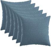vidaXL - Kussensloop - 6 st - HEERLEN - Jeans - Blauw - 35 x 35 cm - Stof