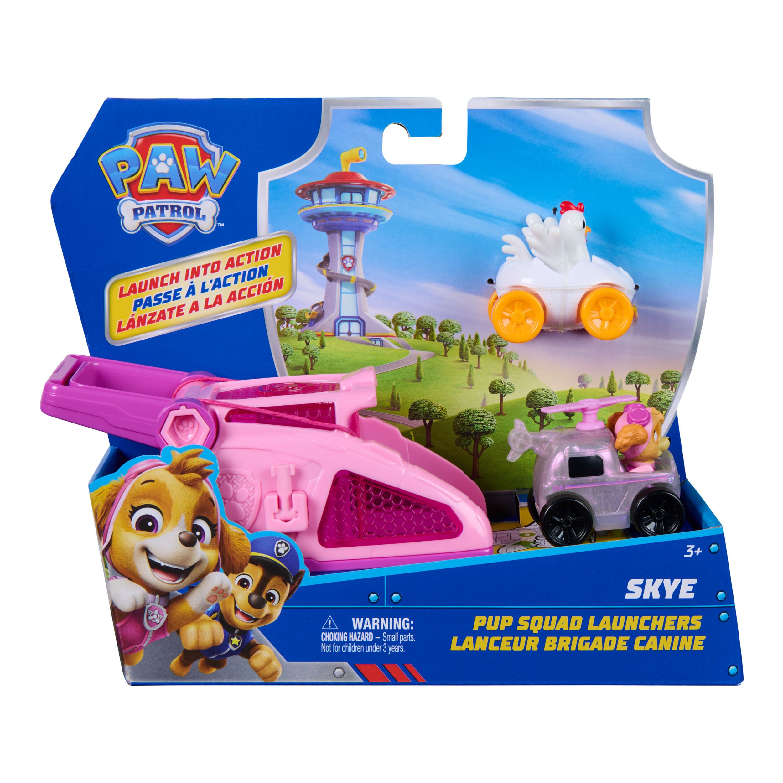 Spin Master PAW Patrol Skye Pup Squad Werpers - 2-Pack met Chickaletta-voertuig