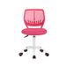 FurnitureR Eetkamerdraaistoel, 1 x keukenstoel, gestoffeerde stoel, draaistoel, comfortabele stoel met wielen, rugleuning, armloze stoel voor eetkamer, woonkamer, roze M