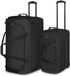 REDOLZ Duffle Essentials Wheeled Duffle Set L Exp. + M Exp. Black zwart 70cm