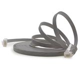 1aTTack.de 20m CAT6 Platte Ethernetkabel RJ45 1000 Mbit, 1 stuk - grijs