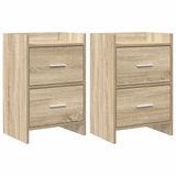 vidaXL Nachtkastjes 2 stuks Sonoma Eiken 40 x 30 x 60 cm Bewerkt hout
