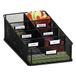 Safco Products 3290BL Onyx Mesh Toren Break Room Organizer, Zwart Condiment Zwart