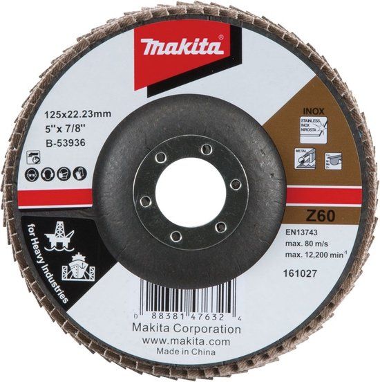 Makita Accessoires Makita Lamellenschijf 125x22,23mm Z60 - B-53936