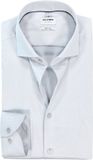 OLYMP Level 5 body fit chemise - twill - argenté - facile à repasser - taille de col : 38