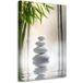 Feeby - Impression sur toile - décoration murale pour salon et chambre à coucher - pierres blanches bambou blanc spa zen - 60 x 90 1 pièce - peinture murale - peinture sur toile - toile moderne - art mural