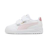 PUMA Shuffle Downtown Lo V PS Kinderen Unisex Lage sneakers Klittenband Synthetisch Rubber White-Powder Pink