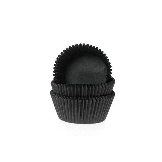 House of Marie Cupcake Cups MINI Zwart 35x23mm. 60st