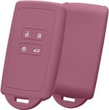 kwmobile autosleutelhoes geschikt voor Renault 4-knops Smartkey autosleutel (alleen Keyless Go) - Siliconenhoes in donkerroze