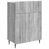 vidaXL Dressoir Grijs sonoma 66 x 34,5 x 92 cm Bewerkt hout