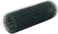 vidaXL Kippengaas - 25x0,5 m - Staal met PVC coating - Groen