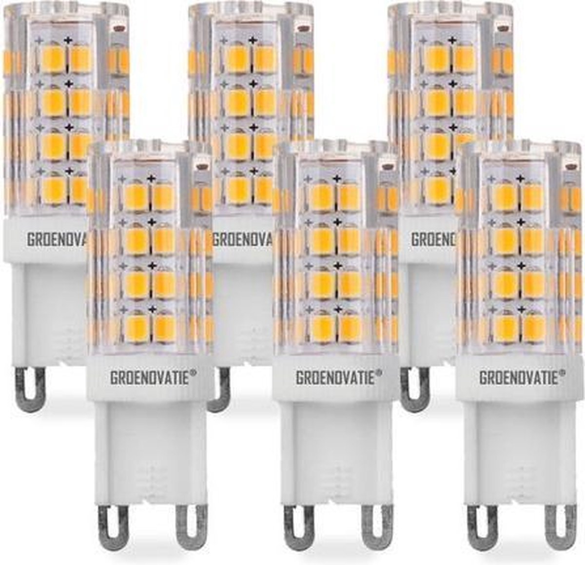 Groenovatie LED Lamp G9 - 5W - 55x18 mm - 6-Pack - Warm Wit