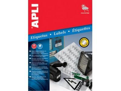 APLI SP-10066 Printeretiketten - Zilver - Polyester - Laser Technologie
