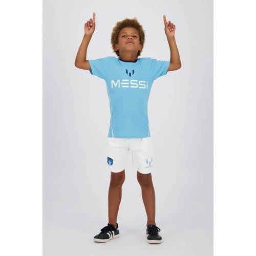Messi T-shirt blauw Jongens Katoen Ronde hals Logo - maat 176
