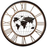 Well Home Wereldkaart, mechanisch horloge, metaal