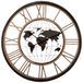 Well Home Wereldkaart, mechanisch horloge, metaal