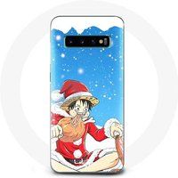 Maniacase Hoesje voor Samsung Galaxy S10 Edge Anime One Piece Luffy kerstdag 2023