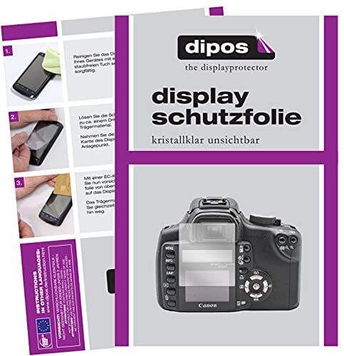 dipos I 2X beschermfolie helder compatibel met Canon EOS 350D folie displaybeschermfolie