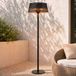 Lucande Pyravo staande terrasverwarmer, zwart, 200 cm, aluminium, IP44