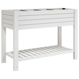 VidaXL Plantenbak verhoogd 110x45x79 cm polypropeen wit