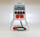 Ehmann Professionele verdeler met frame en RCD-schakelaar, Made in Germany, 6 uitgangen (1x CEE 32A / 1x CEE 16A / 4x 230V~), 2m kabel H07RN-F 5G 6,0mm², IP54, K2, BGI -GUV-I608