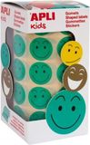 Apli Kids PLAKFIGUURTJES AUTOCOLLANT SMILEY VERT 900 PIÈCES SUR ROULEAU