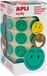 Apli Kids PLAKFIGUURTJES AUTOCOLLANT SMILEY VERT 900 PIÈCES SUR ROULEAU