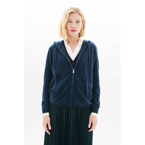 Caroll sweatvest met wol donkerblauw