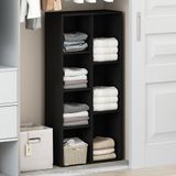 Furinno Reed 7-Cube Open Plank Multifunctionele Kast & Kleding Opslag, Opslag Organizer, Blackwood