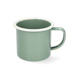 Icecat Tasse avec anse, émail, gris-vert/blanc, Ø8 cm