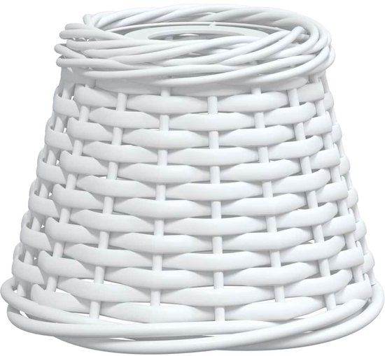 vidaXL Plafondlampenkap Ø15x12 cm wicker wit
