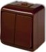 Interrupteur JUNIOR, marron, IP54, 4WHE-2