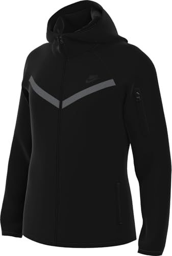 Nike Tch Fleece Hd Fz Ls - Pd Fleecejack voor meisjes Black/Black/Black 122/128