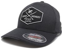 Surf Monkey Baseballpet - Unisex / Elastische pasvorm (Grijs S-M)