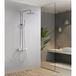 Wiesbaden Ribbd Ensemble de douche à effet pluie thermostatique - Montage apparent - Chrome