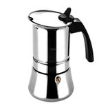 Fagor Etnica Italiaans koffiezetapparaat, inductie, roestvrij staal 18/10, Express 6 kopjes koffie, geschikt voor alle keukens, kookplaat, gas, elektrisch, siliconen afdichting, hoge duurzaamheid