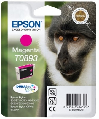 Epson Monkey inktpatroon Magenta T0893 DURABrite Ultra Ink single pack / magenta