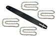 perfektGarten Scheppach 45 cm, 1,5 mm, 0,325 inch, 72-delig zwaard + 4X ketting voor Scheppach CSP50 / BE18-72-5810P